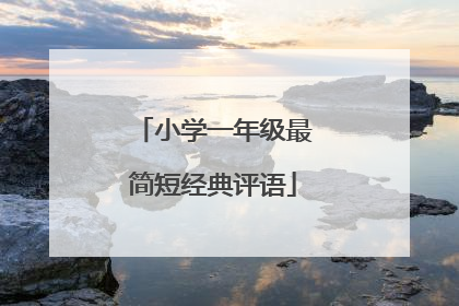 小学一年级最简短经典评语