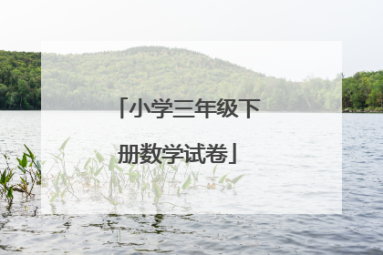 小学三年级下册数学试卷