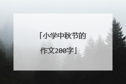 小学中秋节的作文200字