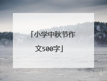 小学中秋节作文500字