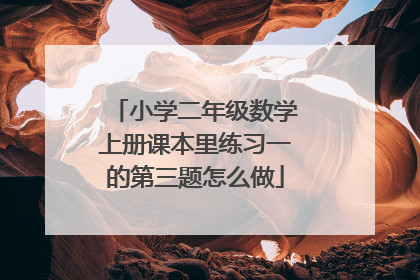 小学二年级数学上册课本里练习一的第三题怎么做