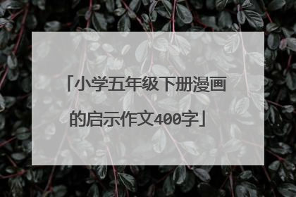 小学五年级下册漫画的启示作文400字