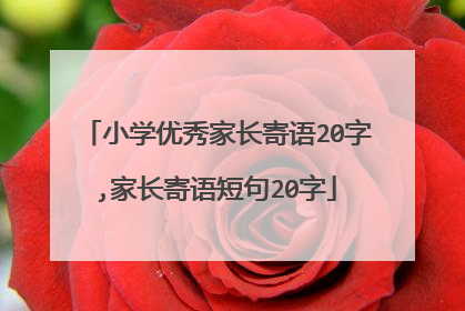 小学优秀家长寄语20字,家长寄语短句20字