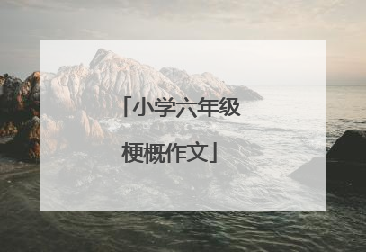 小学六年级梗概作文