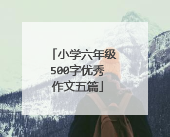 小学六年级500字优秀作文五篇