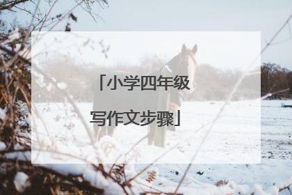 小学四年级写作文步骤