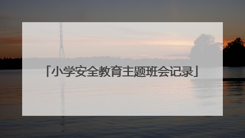 小学安全教育主题班会记录