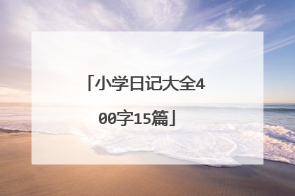 小学日记大全400字15篇