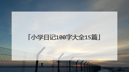 小学日记100字大全15篇