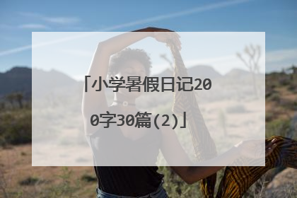 小学暑假日记200字30篇(2)