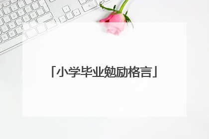 小学毕业勉励格言