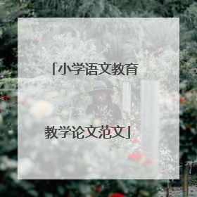 小学语文教育教学论文范文