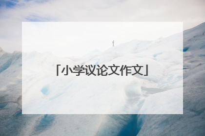 小学议论文作文