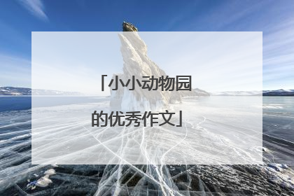 小小动物园的优秀作文