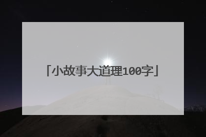 小故事大道理100字