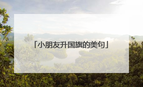 小朋友升国旗的美句