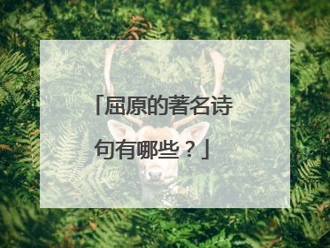 屈原的著名诗句有哪些？