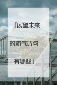 展望未来的霸气诗句有哪些