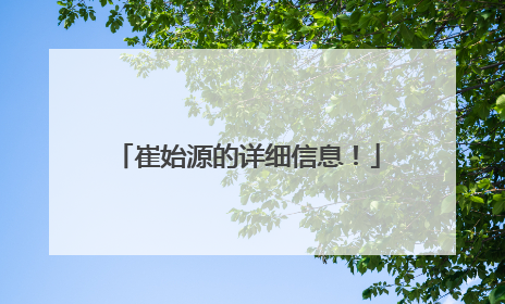 崔始源的详细信息!