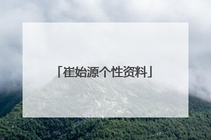 崔始源个性资料