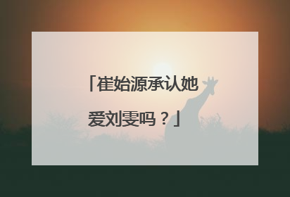 崔始源承认她爱刘雯吗？