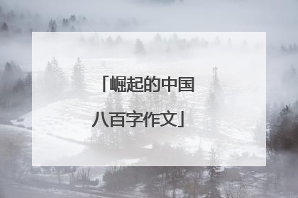 崛起的中国八百字作文