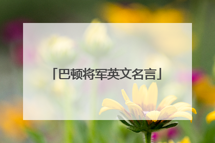 巴顿将军英文名言
