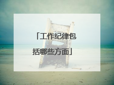 工作纪律包括哪些方面