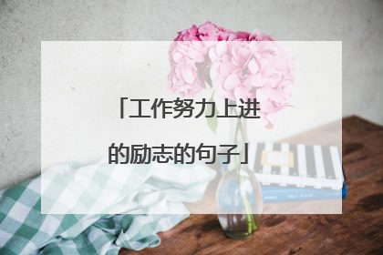 工作努力上进的励志的句子