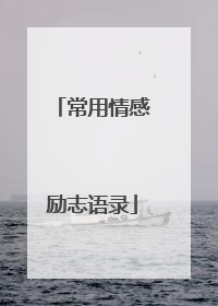 常用情感励志语录