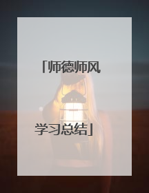 师德师风学习总结