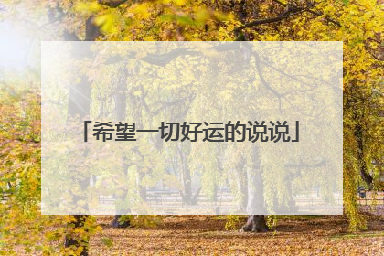 希望一切好运的说说