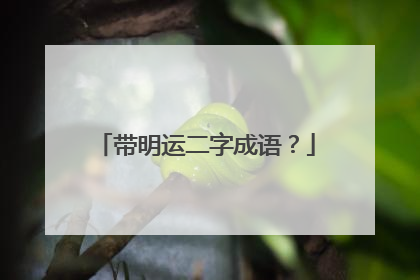 带明运二字成语?