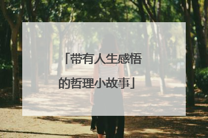 带有人生感悟的哲理小故事