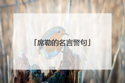 席勒的名言警句