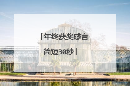 年终获奖感言简短30秒