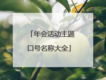 年会活动主题口号名称大全