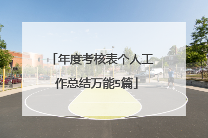 年度考核表个人工作总结万能5篇