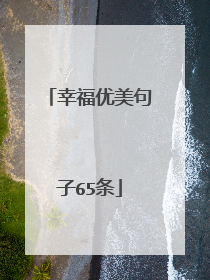 幸福优美句子65条