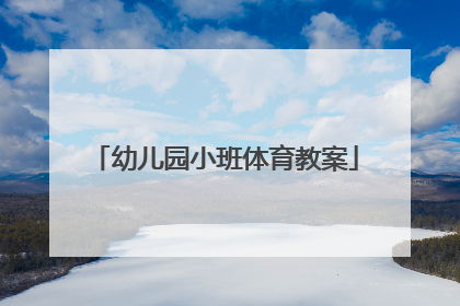 幼儿园小班体育教案