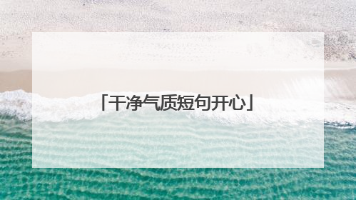 干净气质短句开心