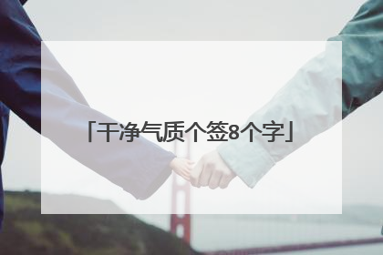 干净气质个签8个字