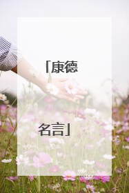 康德名言
