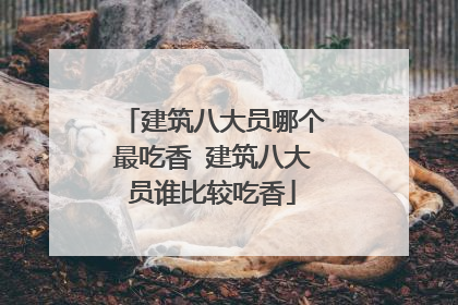 建筑八大员哪个最吃香 建筑八大员谁比较吃香