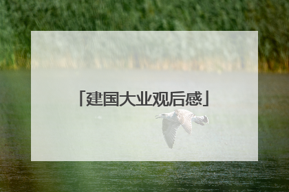 建国大业观后感