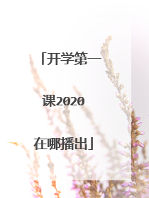 开学第一课2020在哪播出