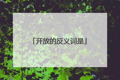 开放的反义词是