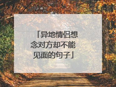 异地情侣想念对方却不能见面的句子