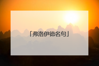 弗洛伊德名句