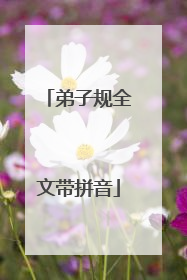 弟子规全文带拼音